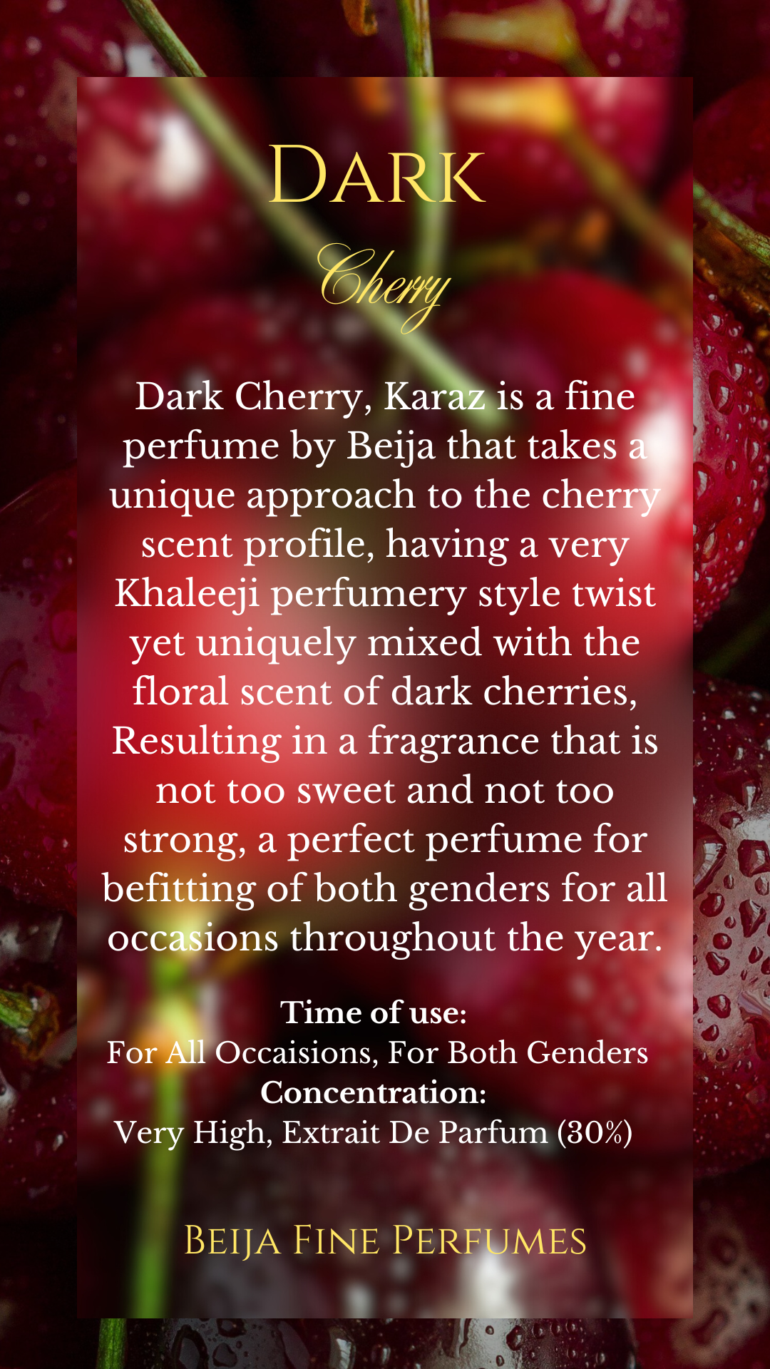 Dark Cherry Extrait de Parfum Beija